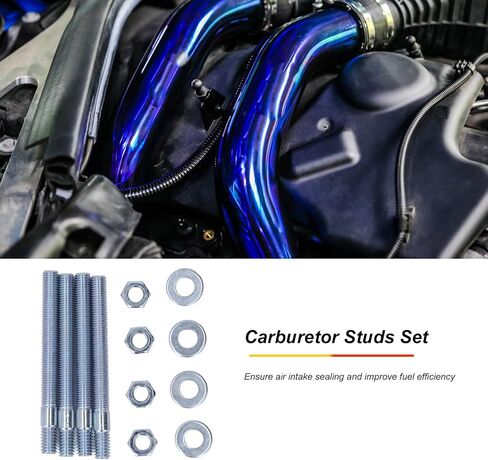 Carburetor Studs Kit,5/16" X 3.5" Carburetor Studs Set,Metal Carburetor Carb Studs with Spacers for 5/16in Threads Intake in Saudi Arabia