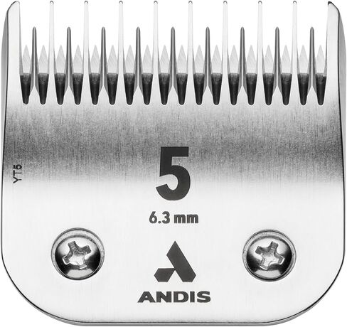Andis 72630 Ultra Edge Detachable Dog Clipper Blade – Equipped with Stainless Steel for Precision Trimming, Fits Motor-Driven Trimmer – for Pet’s Fast Touch-Ups & Full Grooming., Size 5Fc, Silver in Saudi Arabia
