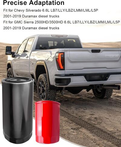 تدور على طقم مرشح الإرسال الملائم لـ Chevy Silverado 6.6L LBZ/LML/L5P GMC SIERRA 2500HD/3500HD 6.6L 2001-2019 يحل الشاحنات الديزل 114000550 114000560 128059150 114000565 in Saudi Arabia