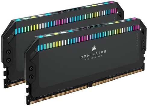 ذاكرة الوصول العشوائي CORSAIR DOMINATOR PLATINUM RGB DDR5 بسعة 64 جيجابايت (2 × 32 جيجابايت) وسرعة 5600 ميجاهرتز CL40 Intel XMP iCUE المتوافقة مع الكمبيوتر - أسود (CMT64GX5M2X5600C40) in Saudi Arabia