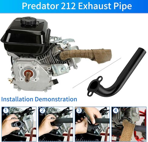 Yoxufa 212 عادم رأس أنبوب متوافق مع Predator 196cc 224cc in Kuwait