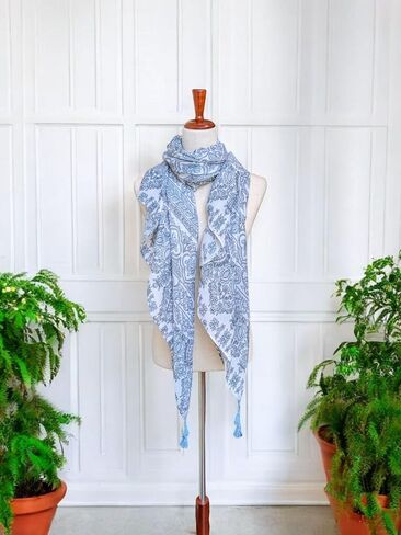 Women's Lightweight Summer Scarf with Tassels in Saudi Arabia