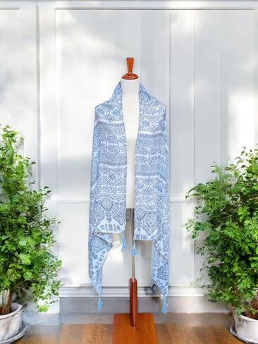 Women's Lightweight Summer Scarf with Tassels in Saudi Arabia