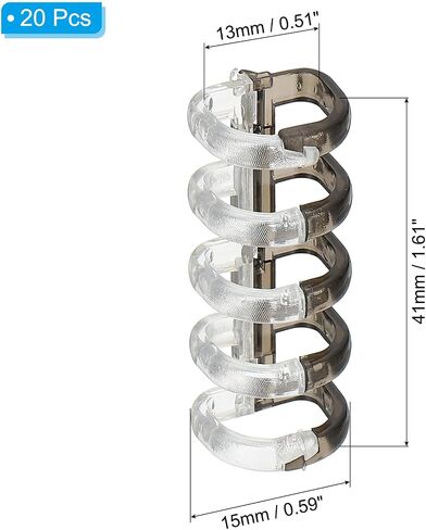 PATIKIL 5-Ring Binding Rings, 1.61"x 0.59"20 Pack Plastic Round Loose-Leaf Rings Comb Folio Binder for Notebook Album and Office Supplies, Old Blue in Saudi Arabia