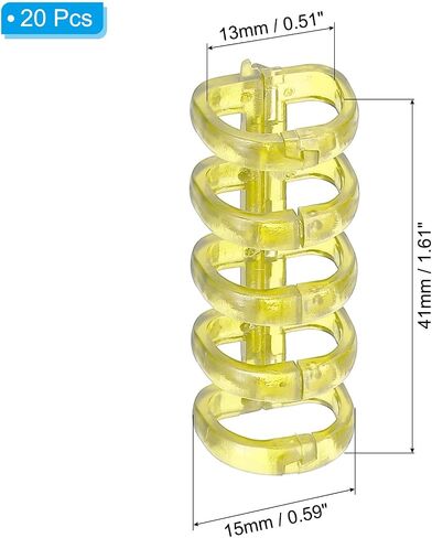 PATIKIL 5-Ring Binding Rings, 1.61"x 0.59"20 Pack Plastic Round Loose-Leaf Rings Comb Folio Binder for Notebook Album and Office Supplies, Old Blue in Saudi Arabia