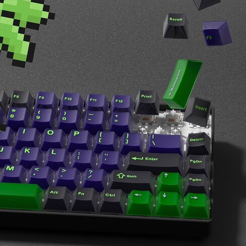 Clear Keycaps, White Custom Keycaps 60 Percent, Cherry Profile Keyboard Keycaps 75 Percen 141 Keys, White Fog Translucent Keycaps Set for Cherry Gateron MX Mechanical Keyboard in Kuwait
