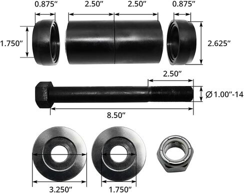 Spring Eye Bushing Kit For Peterbilt Rear Air Leaf Replaces 03AL2, TRK5904, R307840 in Saudi Arabia