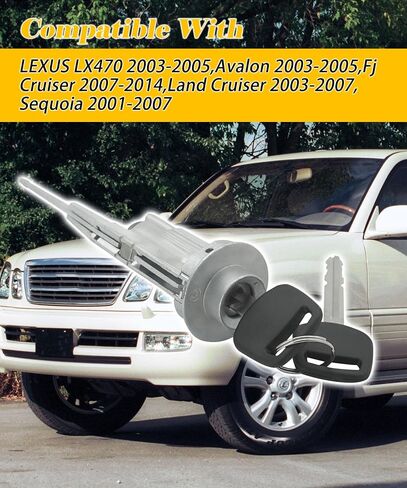 89703-33070 مفتاح الإشعال مع 2 مفاتيح متوافقة مع تويوتا سيكويا 2001-2007 ، Tundra 2003-2006 ، FJ Cruiser 2007-2014 ، وأكثر ، استبدل 89703-33070 69052-34040 in Kuwait