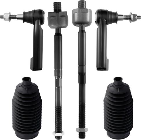 BDFHYK 6pcs Front Inner & Outer Tie Rod Ends Kit w/Tie Rod Boot Compatible with 2007-2014 Lincoln Navigator, 2007-2014 Expedition 2009-2014 F150 Replacement for EV800457 ES800515 ES800514 in Saudi Arabia