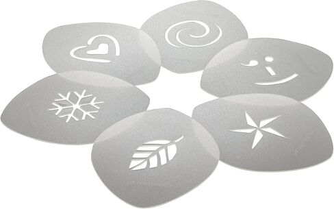 Aerolatte Cappuccino Artist, for Latte Coffee Art, Set of 6 Decorative Stencils in Saudi Arabia