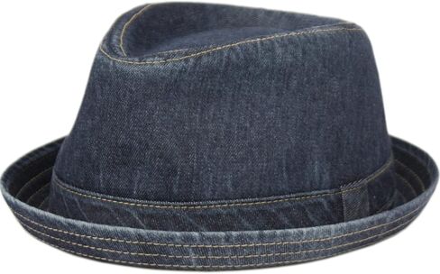 Men's Casual Vintage Style Washed Cotton Fedora Hat (US, Alpha, Large, X-Large, Brown) in Kuwait