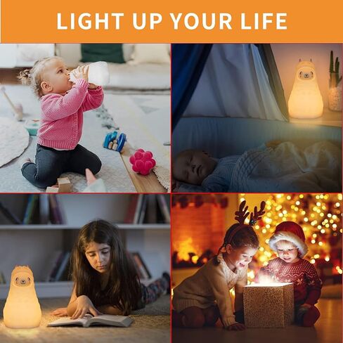 Portable Night Light for Kids - Hanging LED Light Up Toddler Room Remote 9 Colors Changing, Nursery Baby Night Light Car Seat Crib Dimmable Rechargeable Squishy Lamp Room Decorations Gifts in Kuwait