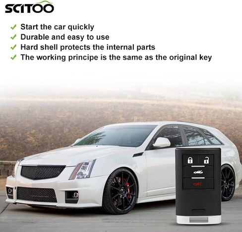 Scitoo 2 X عن بعد FOB لـ Cadillac CTS لـ Cadillac DTS لـ Cadillac STS 2008-2013 M3N5WY777A in Kuwait