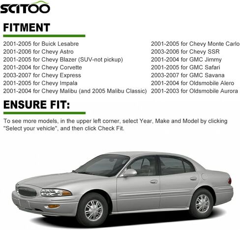 SCITOO 1 X Remotes Key Fob for Buick Lesabre for Chevy Astro Blazer Corvette Express Impala Malibu Monte Carlo SSR for GMC Jimmy Savana for Oldsmobile Alero Aurora 2001-2005 KOBLEAR1XT in Saudi Arabia