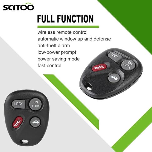 SCITOO 1 X Remotes Key Fob for Buick Lesabre for Chevy Astro Blazer Corvette Express Impala Malibu Monte Carlo SSR for GMC Jimmy Savana for Oldsmobile Alero Aurora 2001-2005 KOBLEAR1XT in Saudi Arabia