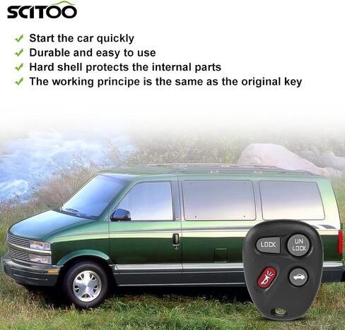 SCITOO 1 X Remotes Key Fob for Buick Lesabre for Chevy Astro Blazer Corvette Express Impala Malibu Monte Carlo SSR for GMC Jimmy Savana for Oldsmobile Alero Aurora 2001-2005 KOBLEAR1XT in Saudi Arabia