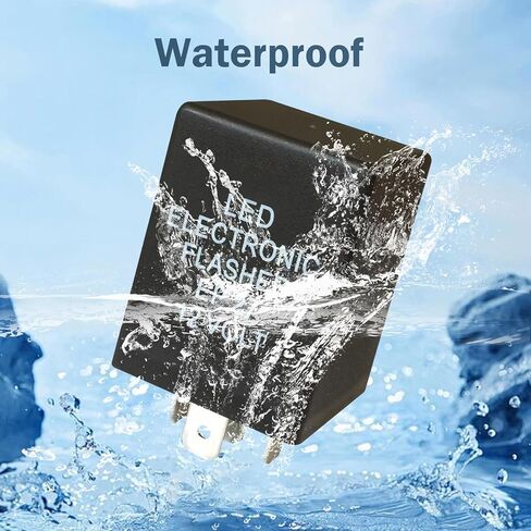 EP27 LED Flasher Relay - Signal Signal Electronic Signal Signal Ford و Dodge و Chevrolet و Lincoln و Mercury و Mazda و Fix Hyper Flash و Universal Fit Car Module (Black) in Kuwait