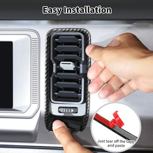 Fit for Ford Bronco Center Console Dash Air Vent Side Ring Cover Compatible with Ford Bronco 2/4Doors 2021 + Interior Accessories(ABS,4pcs,Red) Model A in Kuwait