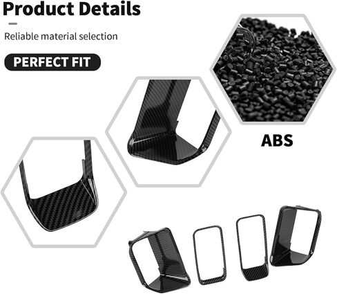 Fit for Ford Bronco Center Console Dash Air Vent Side Ring Cover Compatible with Ford Bronco 2/4Doors 2021 + Interior Accessories(ABS,4pcs,Red) Model A in Kuwait