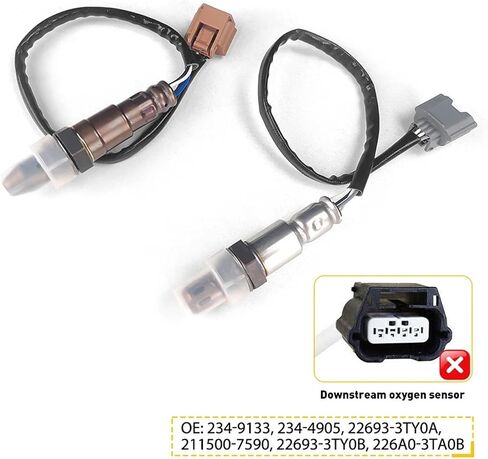 2Pcs Oxygen Sensor Upstream And Downstream Compatible For Nissan Altima 2.5L Sedan 2015 2016 2017 234-9133 234-4905 22693-3TY0A 211500-7590 in Saudi Arabia