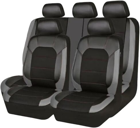 Car Seat Covers, Compatible For Ford Edge 2016 2017 2018 2019 2020 2021 2022 2023 2024, 9 Pcs Full Sets Leather Non-Slip Breathable Seat Protector Interior Accessories,Grey, Normal(Blue) in Saudi Arabia