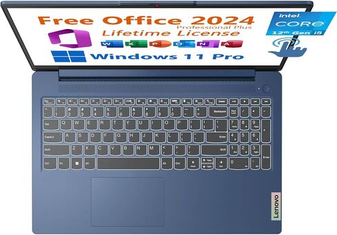 Lenovo كمبيوتر محمول للأعمال مقاس 15.6 بوصة، Microsoft Office 2021 مجاني مع ترخيص مدى الحياة، شاشة لمس FHD، Intel 6-Core i3-1215U حتى 4.4 جيجا هرتز، ذاكرة الوصول العشوائي 16 جيجا، 512 جيجا SSD، Wifi 6، بطارية 7 ساعات، Windows 11 Pro in Saudi Arabia