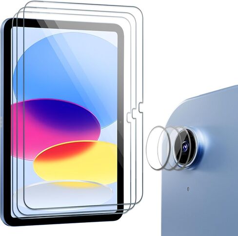 ProCase 2+3 Pack Tempered Screen Protector for iPad 10th Generation with Camera Lens Protector, Protective Glass Film Guard for 10.9" iPad 10 Gen 2022 in Saudi Arabia