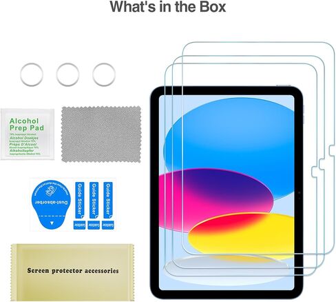 ProCase 2+3 Pack Tempered Screen Protector for iPad 10th Generation with Camera Lens Protector, Protective Glass Film Guard for 10.9" iPad 10 Gen 2022 in Saudi Arabia