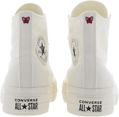 Converse Women's Chuck Taylor All Star Move Platform Butterfly Wings Black/Egret (Black/Egret/Decade Pink, US Footwear Size System, Adult, Women, Numeric, Medium, 6.5) in Saudi Arabia