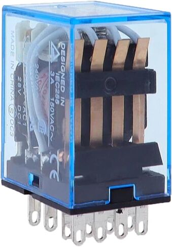 My4NJ 14-Pin Power Relay ، 4pdt ، AC/DC 12V-380V ، 5A 240V AC ، DIN RAIL MOUNT in Kuwait