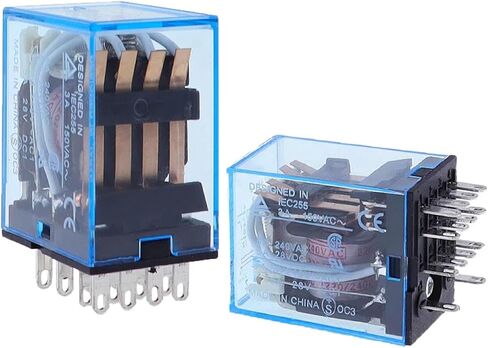 My4NJ 14-Pin Power Relay ، 4pdt ، AC/DC 12V-380V ، 5A 240V AC ، DIN RAIL MOUNT in Kuwait