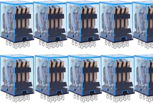 My4NJ 14-Pin Power Relay ، 4pdt ، AC/DC 12V-380V ، 5A 240V AC ، DIN RAIL MOUNT in Kuwait