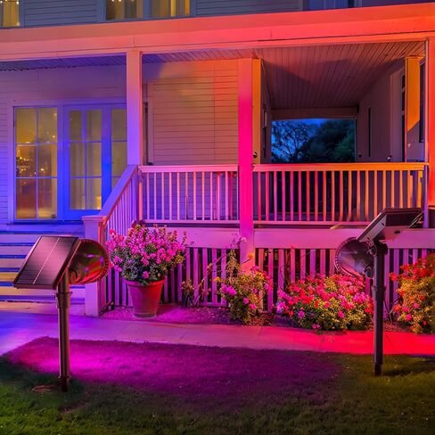 JSOT 600 LM الأضواء الشمسية في الهواء الطلق للحديقة، IP65 للماء أضواء الشمسية بقعة إضاءة المناظر الطبيعية للممر جدار حديقة الفناء الخلفي مسار درب 18LED الخرز الأبيض البارد 4 حزمة in Kuwait