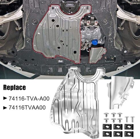 74110-TBA-A00 واقي درع المحرك أسفل لوحة غطاء درع السيارة متوافق مع Honda Civic 2016 2017 2018 2019 2020 2021 استبدال 74110-TBA-A00 90674-TY2-A01 in Saudi Arabia