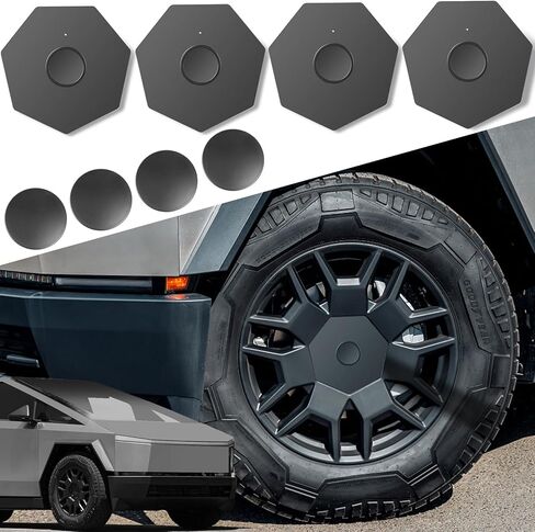EPAPHRAS غطاء قبعات محور العجلة المركزي لـ Cybertruck 2024 2023 أغطية العجلات تغطية كاملة لملحقات Cybertruck، 4 عبوات in Kuwait