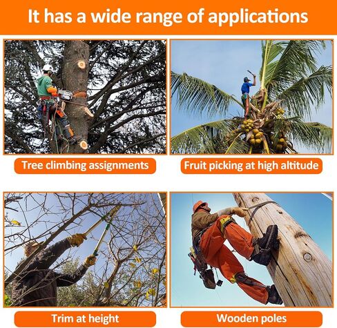 Tree Climbing Gear，Tree Climbing Spikes, Tree Climbing Gear with Adjustable Climbing Straps and Steel Core Flip Line, Rock Climbing Kit with Triple Lock Lanyard Adjuster. in Saudi Arabia