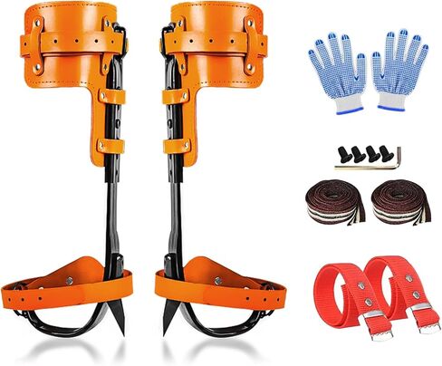 Tree Climbing Gear，Tree Climbing Spikes, Tree Climbing Gear with Adjustable Climbing Straps and Steel Core Flip Line, Rock Climbing Kit with Triple Lock Lanyard Adjuster. in Saudi Arabia