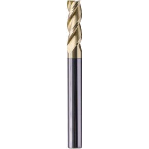 BestParts High Performance Solid Carbide End Mill for Aluminum - ZRN Coated, 37 Degree Helix, 3 Flute, HRC55, 1/8" Cutting and Shank Diameter, 1/2" Length of Cut, 1-1/2" Overall Length, Square End in Kuwait