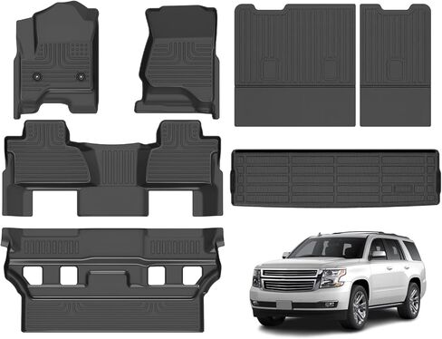 Floor Mats & Cargo Liner for Hyundai Tucson Hybrid 2025 2024 2023 2022 (Not For PHEV) All Weather Automotive TPE Liners Set Anti-Slip Waterproof Floor Liners Accessories (Car Mats+Trunk Mat)Black in Saudi Arabia