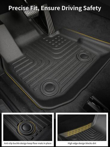 Floor Mats & Cargo Liner for Hyundai Tucson Hybrid 2025 2024 2023 2022 (Not For PHEV) All Weather Automotive TPE Liners Set Anti-Slip Waterproof Floor Liners Accessories (Car Mats+Trunk Mat)Black in Saudi Arabia