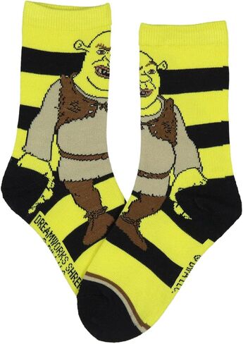 Bioworld Shrek Donkey & Shrek Flora Patterns Women's 2-Pair Casual Crew Socks in Saudi Arabia