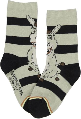 Bioworld Shrek Donkey & Shrek Flora Patterns Women's 2-Pair Casual Crew Socks in Saudi Arabia