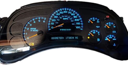 Densi Ice Blue LED Automotive Instrument Cluster for 03-06 Silverado, Sierra, Tahoe, Yukon, Suburban, Avalanche - 36 Month Warranty in Saudi Arabia