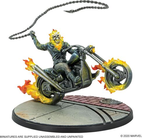 Marvel Crisis Protocol Ghost Rider CHARACTER PACK | Miniatures Battle Game | Strategy Game for Adults and Teens | Ages 14+ | 2 Players | Avg. Playtime 90 Minutes | Made by Atomic Mass Games in Saudi Arabia