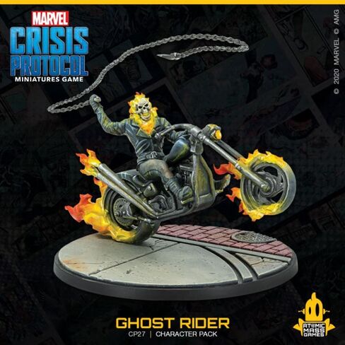Marvel Crisis Protocol Ghost Rider CHARACTER PACK | Miniatures Battle Game | Strategy Game for Adults and Teens | Ages 14+ | 2 Players | Avg. Playtime 90 Minutes | Made by Atomic Mass Games in Saudi Arabia