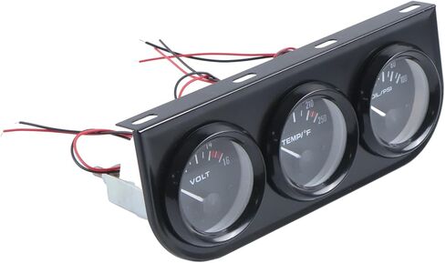 AUTO Meter 2397 Autogage Black Console Oil/Volt/Water Gauge,2.3125 in., Black dial/Black Bezel in Saudi Arabia