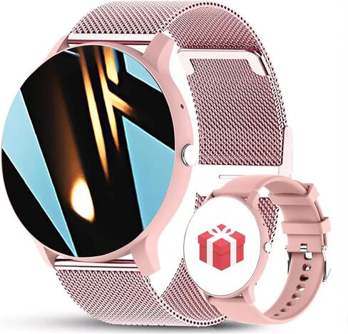 LOYEWAIER Smart Watch Men Bluetooth Call Fitness Tracker 1.32" HD Full Touch Screen Smartwatch Heart Rate Blood Pressure Monitor IP68 Waterproof Black Stainless Steel Sport Watch for Android iOS in Saudi Arabia