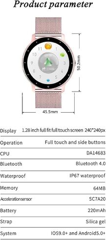 LOYEWAIER Smart Watch Men Bluetooth Call Fitness Tracker 1.32" HD Full Touch Screen Smartwatch Heart Rate Blood Pressure Monitor IP68 Waterproof Black Stainless Steel Sport Watch for Android iOS in Saudi Arabia