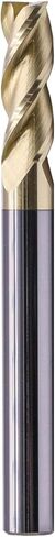 BestParts High Performance Solid Carbide End Mill for Aluminum - ZRN Coated, 37 Degree Helix, 3 Flute, HRC55, 1/8" Cutting and Shank Diameter, 1/2" Length of Cut, 1-1/2" Overall Length, Square End in Kuwait