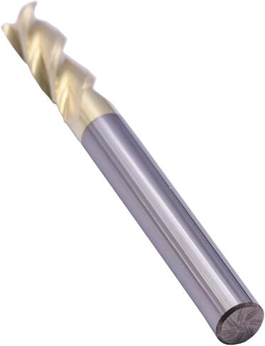 BestParts High Performance Solid Carbide End Mill for Aluminum - ZRN Coated, 37 Degree Helix, 3 Flute, HRC55, 1/8" Cutting and Shank Diameter, 1/2" Length of Cut, 1-1/2" Overall Length, Square End in Kuwait